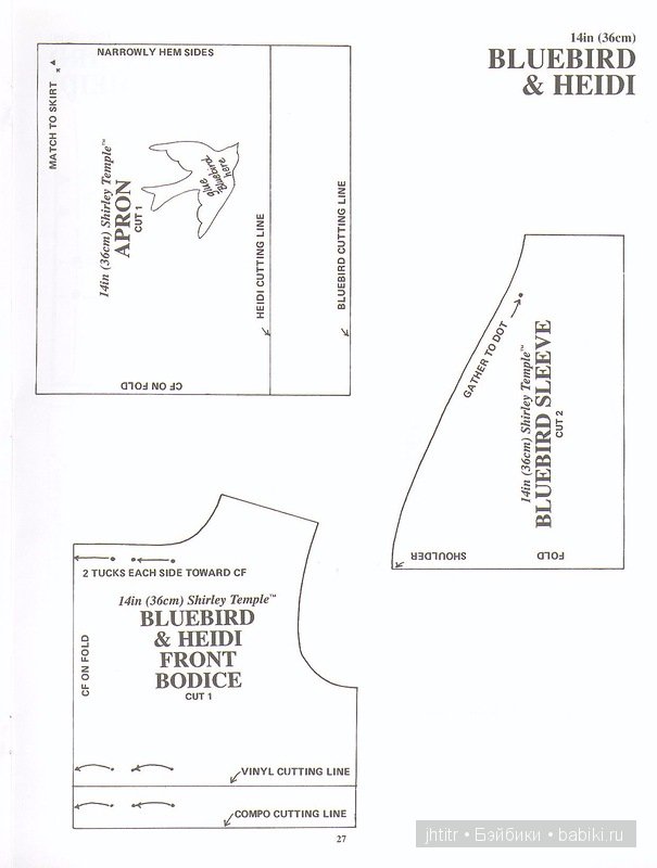 Выкройки кукольной одежды