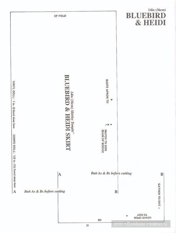 Выкройки кукольной одежды