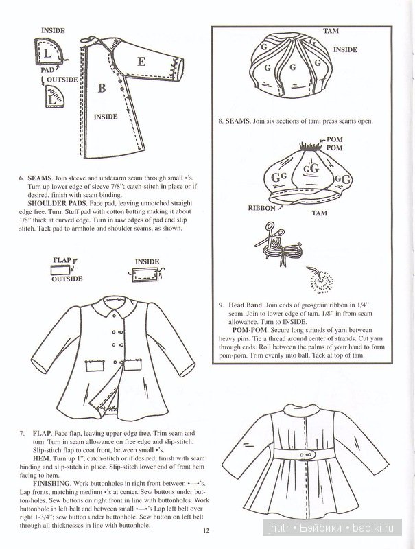Выкройки кукольной одежды