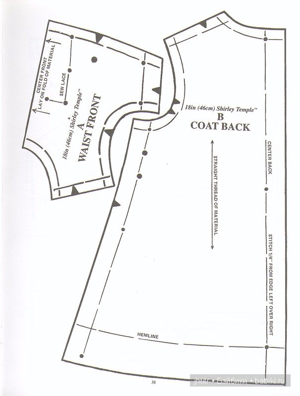 Выкройки кукольной одежды