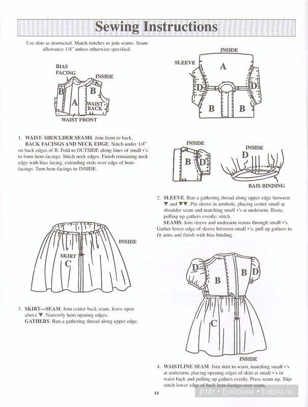Выкройки кукольной одежды