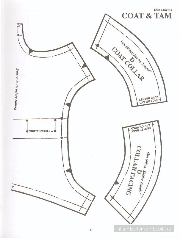 Выкройки кукольной одежды