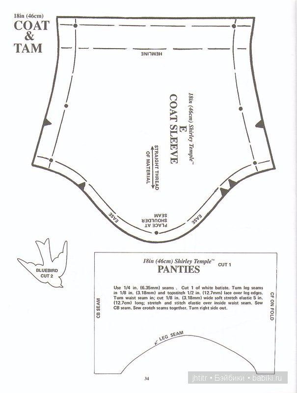 Выкройки кукольной одежды