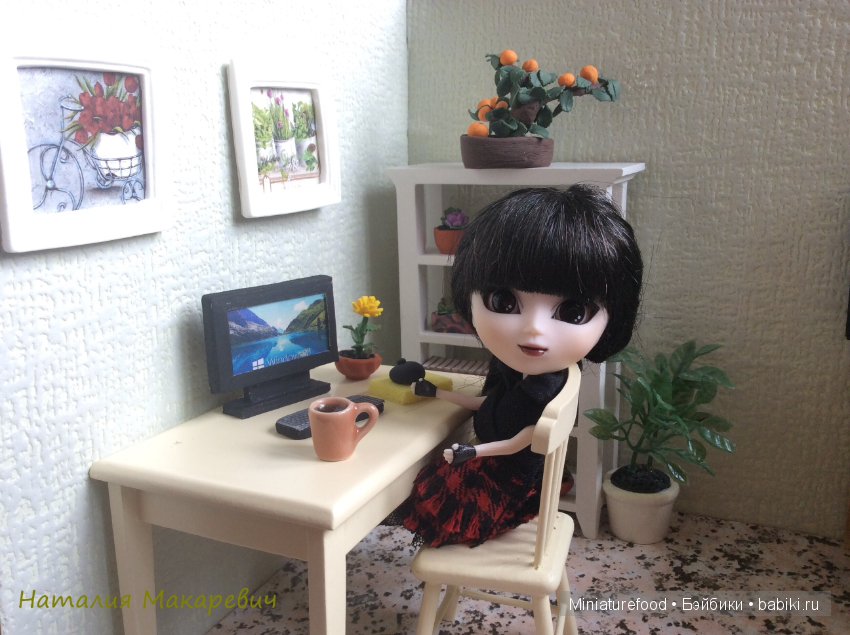 Кабинет для кукол в масштабе 1:6 и в масштабе 1:12