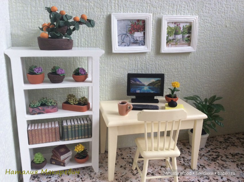 Кабинет для кукол в масштабе 1:6 и в масштабе 1:12 (фото 3)