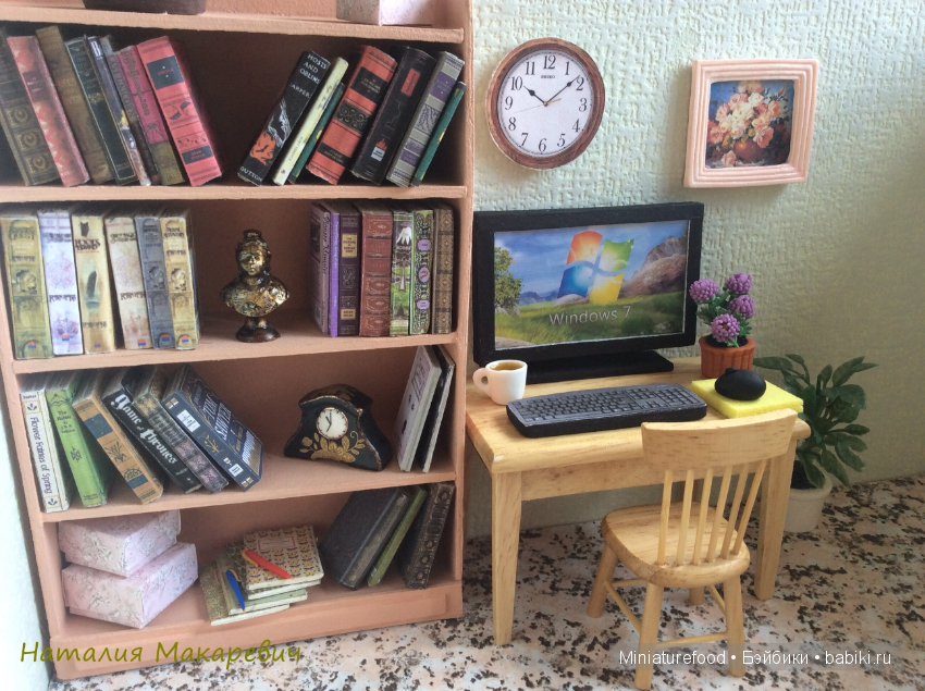 Кабинет для кукол в масштабе 1:6 и в масштабе 1:12 (фото 6)