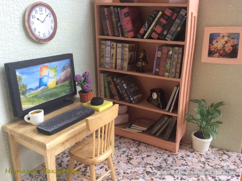 Кабинет для кукол в масштабе 1:6 и в масштабе 1:12 (фото 4)