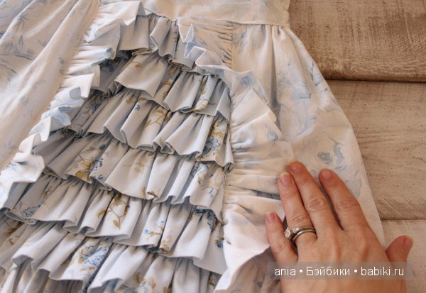 Юбка с рюшами на старинный манер