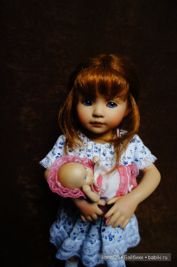 Маленькая виниловая куколка Лиза от автора Диана Эффнер - " Играем в дочки-матери" (фото 3)