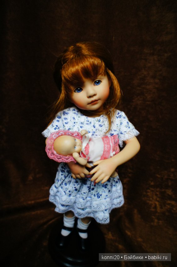 Маленькая виниловая куколка Лиза от автора Диана Эффнер - " Играем в дочки-матери" (фото 7)