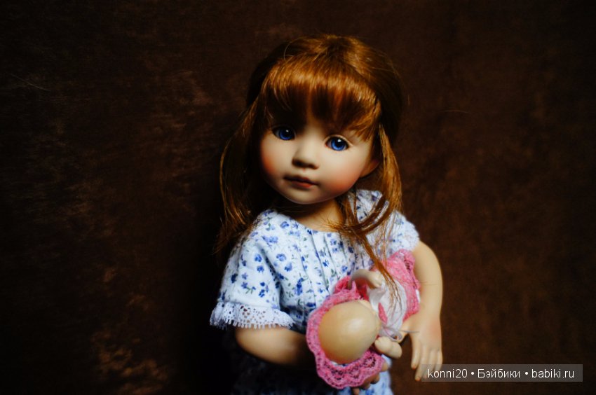 Маленькая виниловая куколка Лиза от автора Диана Эффнер - " Играем в дочки-матери" (фото 4)