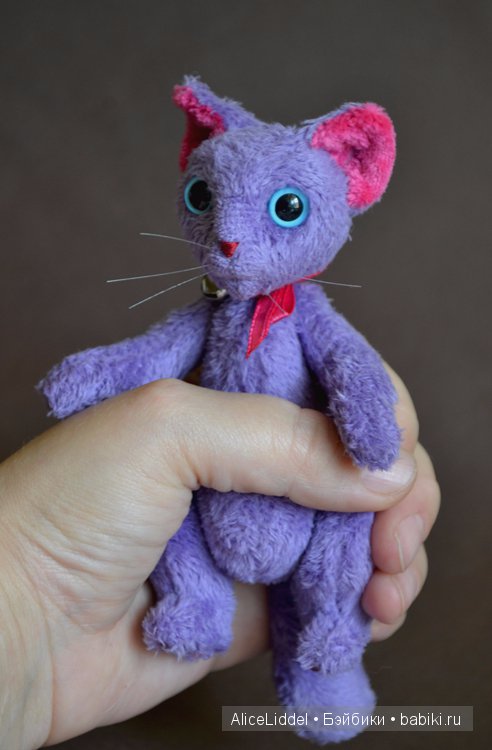 Лавандовый котик, игрушка ручной работы (фото 7)