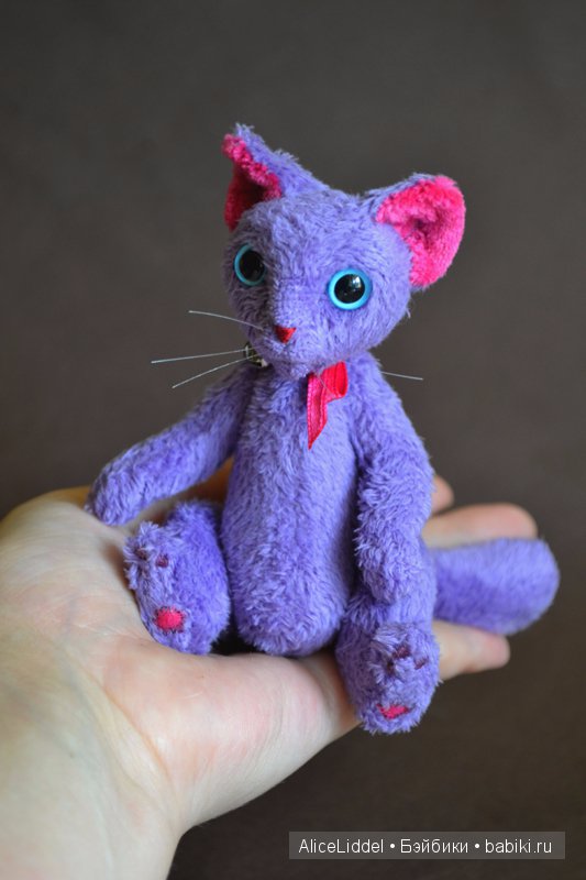 Лавандовый котик, игрушка ручной работы (фото 6)