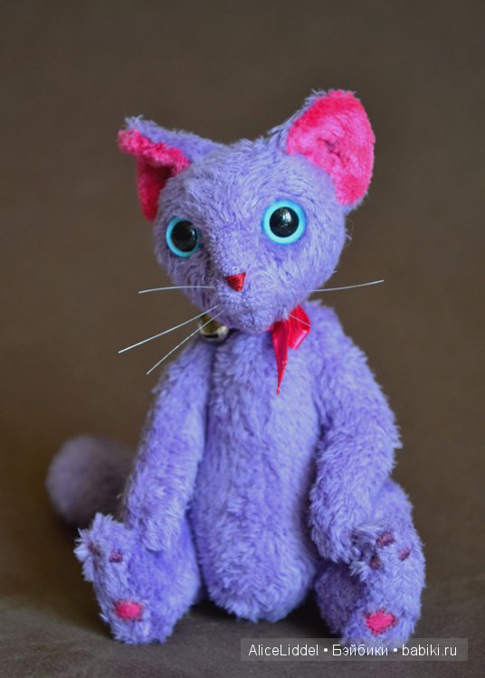 Лавандовый котик, игрушка ручной работы (фото 4)