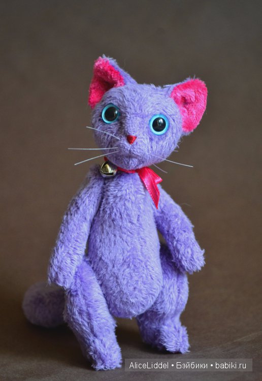 Лавандовый котик, игрушка ручной работы (фото 2)