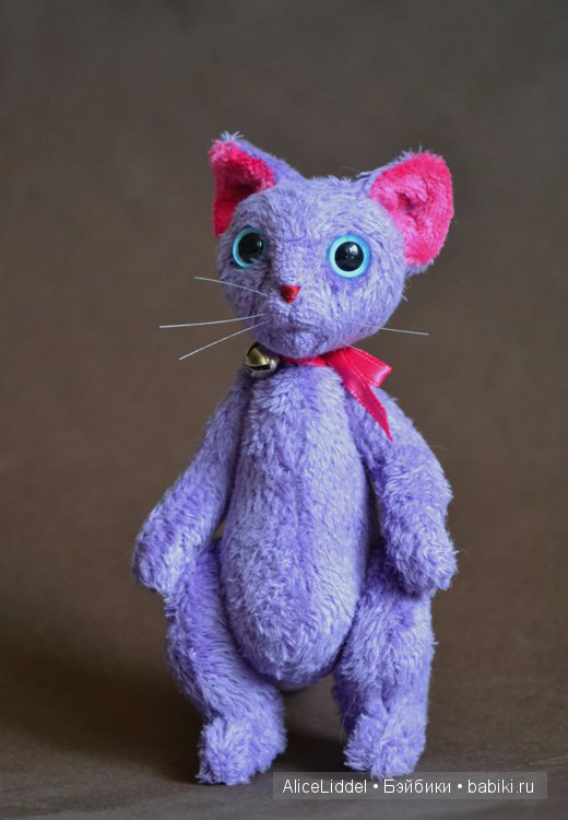Лавандовый котик, игрушка ручной работы