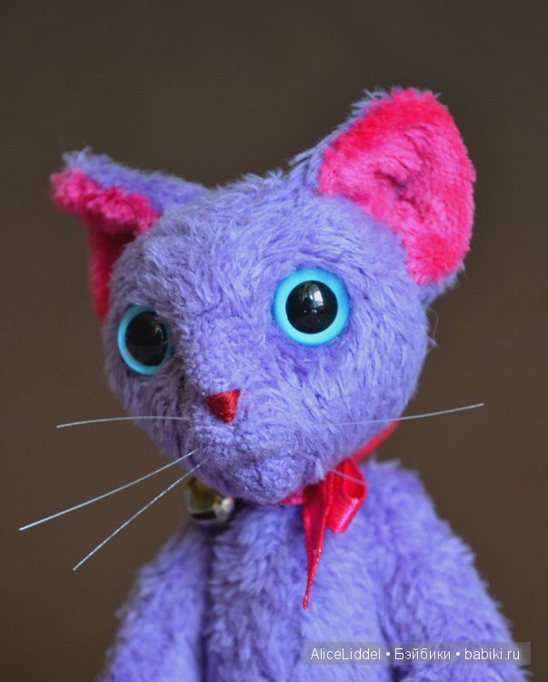 Лавандовый котик, игрушка ручной работы (фото 5)