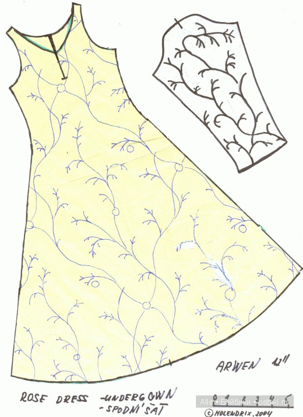 Красивые платья для кукол, выкройки (фото 8)