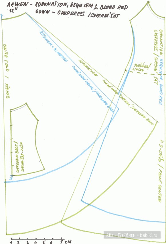 Красивые платья для кукол, выкройки (фото 3)