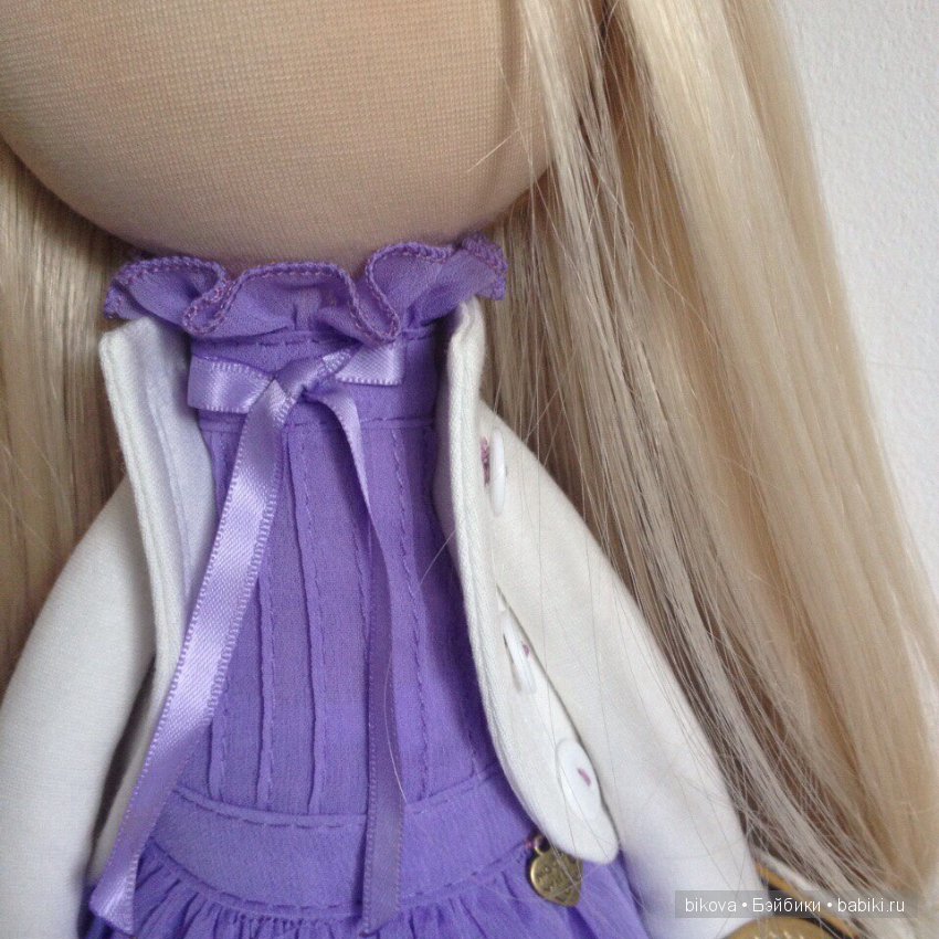 Маруся - именинница интерьерная куколка из ткани (фото 10)