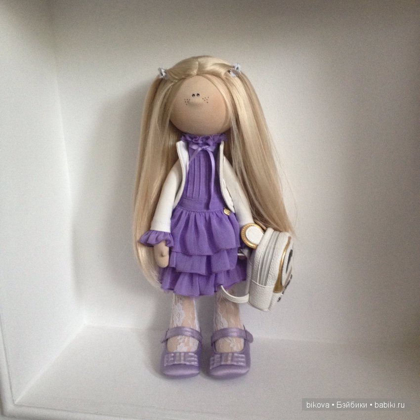 Маруся - именинница интерьерная куколка из ткани