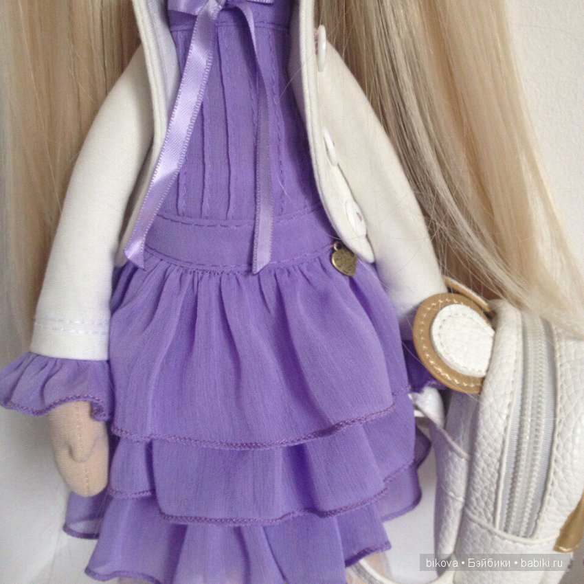 Маруся - именинница интерьерная куколка из ткани (фото 9)