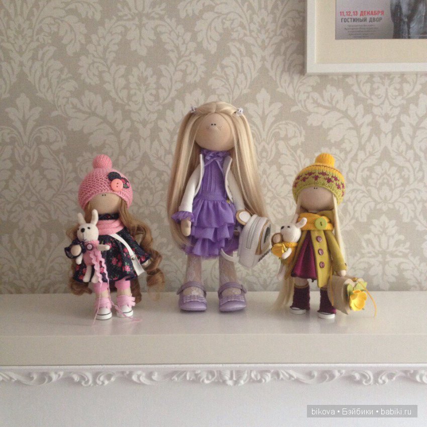 Маруся - именинница интерьерная куколка из ткани (фото 2)