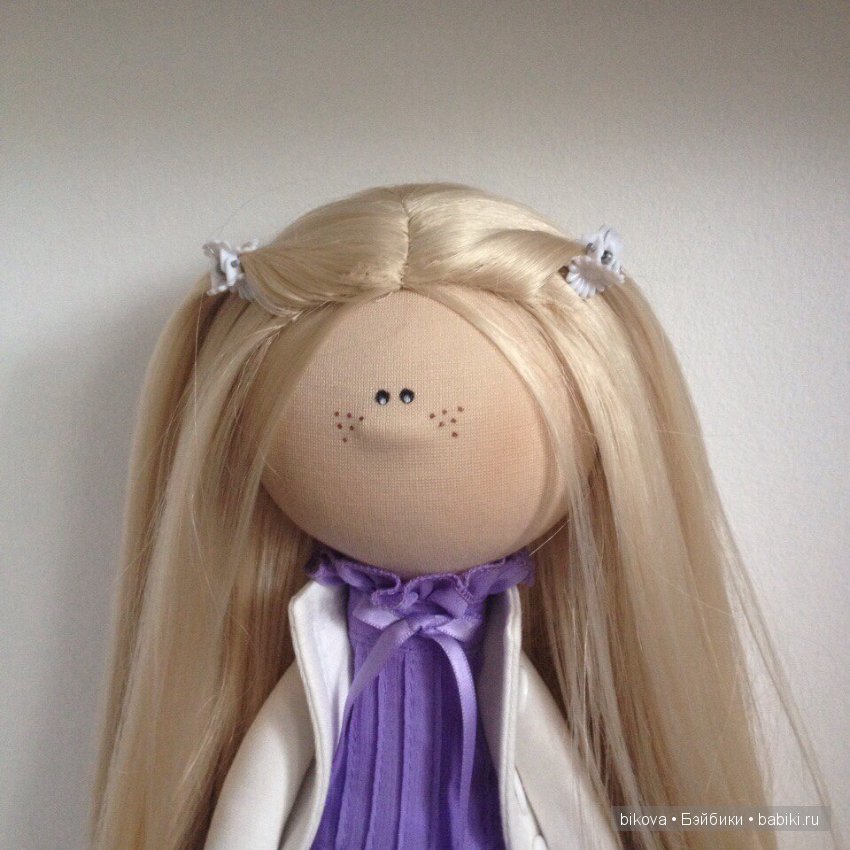 Маруся - именинница интерьерная куколка из ткани (фото 3)
