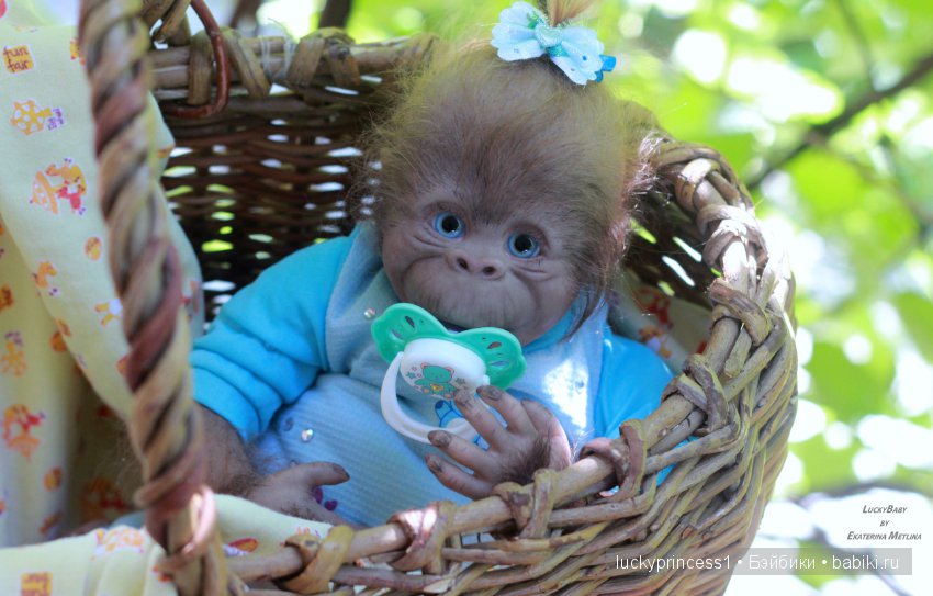 Моя третья обезьянка Анфиска, молд Бинки от Дениз Пратт