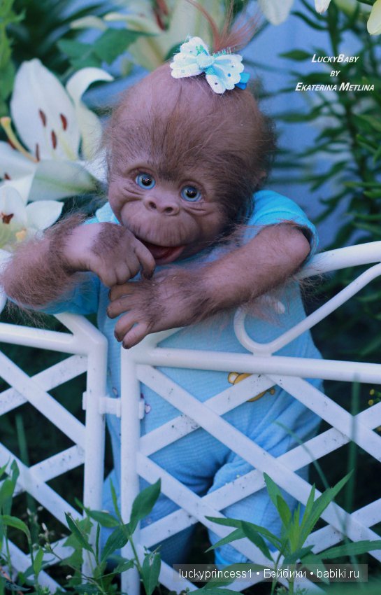 Моя третья обезьянка Анфиска, молд Бинки от Дениз Пратт