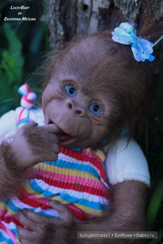 Моя третья обезьянка Анфиска, молд Бинки от Дениз Пратт