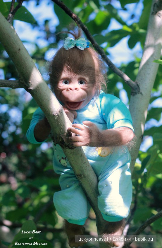 Моя третья обезьянка Анфиска, молд Бинки от Дениз Пратт (фото 4)