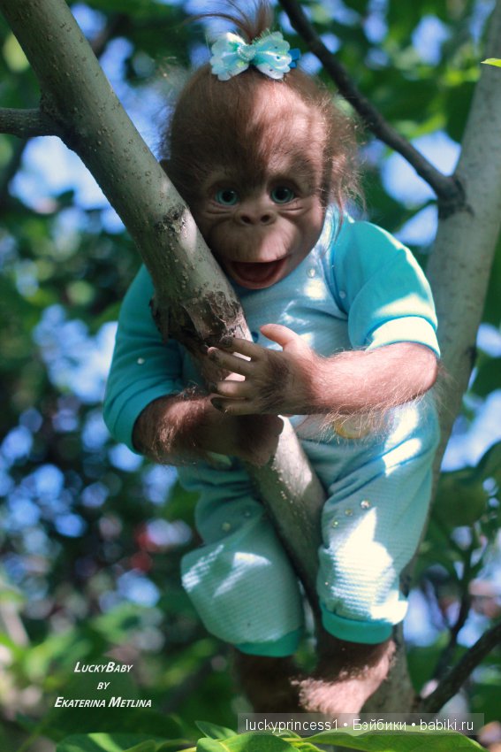 Моя третья обезьянка Анфиска, молд Бинки от Дениз Пратт (фото 6)