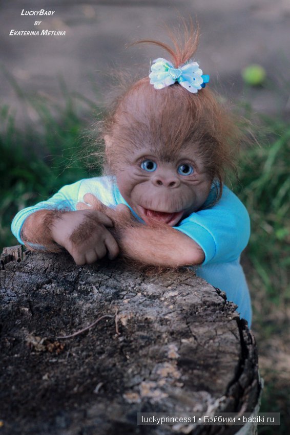 Моя третья обезьянка Анфиска, молд Бинки от Дениз Пратт