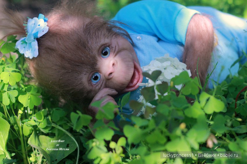 Моя третья обезьянка Анфиска, молд Бинки от Дениз Пратт (фото 10)