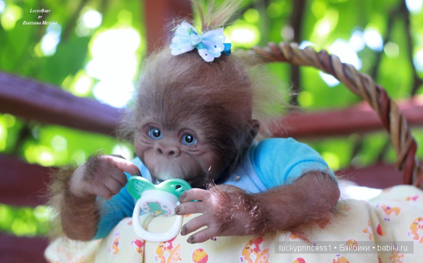 Моя третья обезьянка Анфиска, молд Бинки от Дениз Пратт