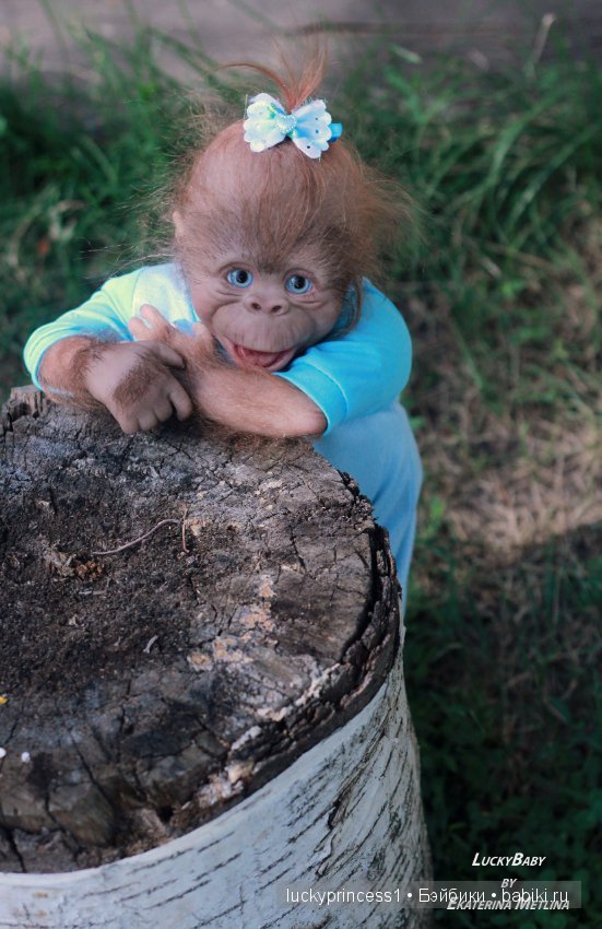 Моя третья обезьянка Анфиска, молд Бинки от Дениз Пратт (фото 2)