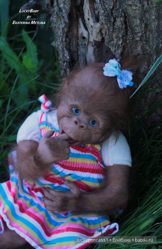 Моя третья обезьянка Анфиска, молд Бинки от Дениз Пратт