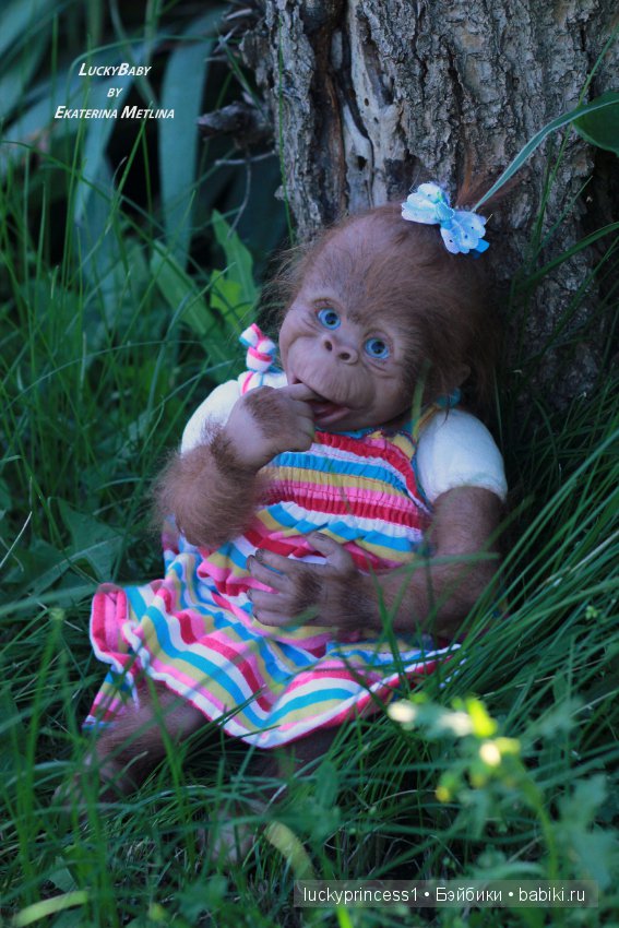 Моя третья обезьянка Анфиска, молд Бинки от Дениз Пратт