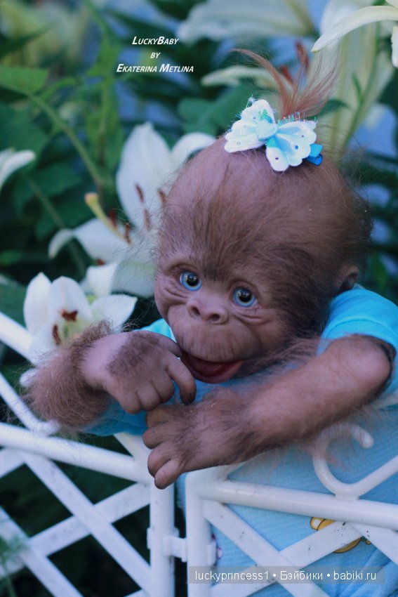 Моя третья обезьянка Анфиска, молд Бинки от Дениз Пратт