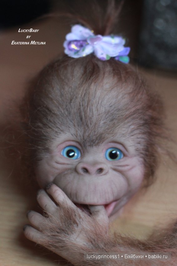 Моя третья обезьянка Анфиска, молд Бинки от Дениз Пратт