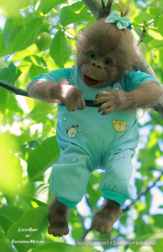 Моя третья обезьянка Анфиска, молд Бинки от Дениз Пратт (фото 7)