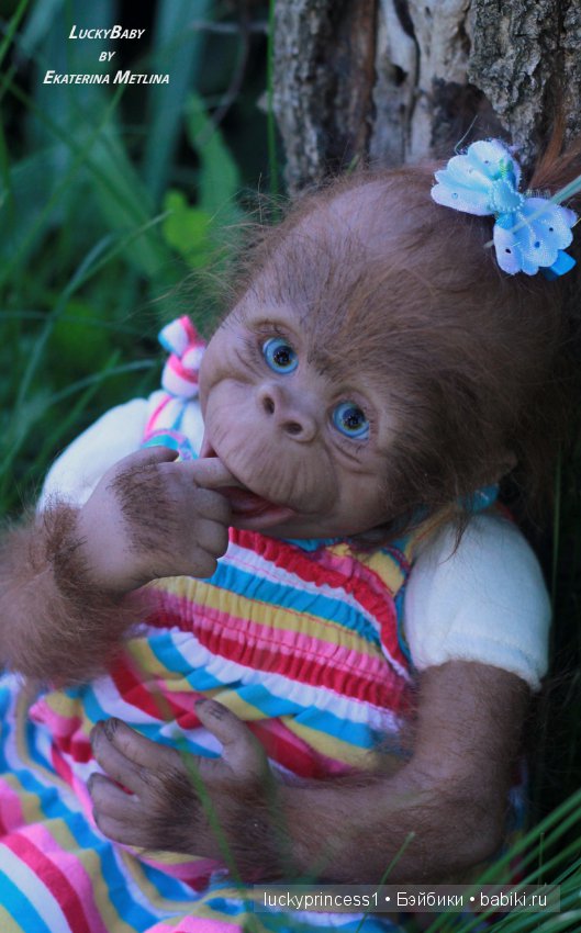 Моя третья обезьянка Анфиска, молд Бинки от Дениз Пратт