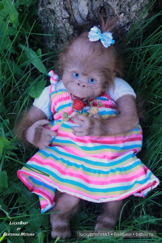 Моя третья обезьянка Анфиска, молд Бинки от Дениз Пратт