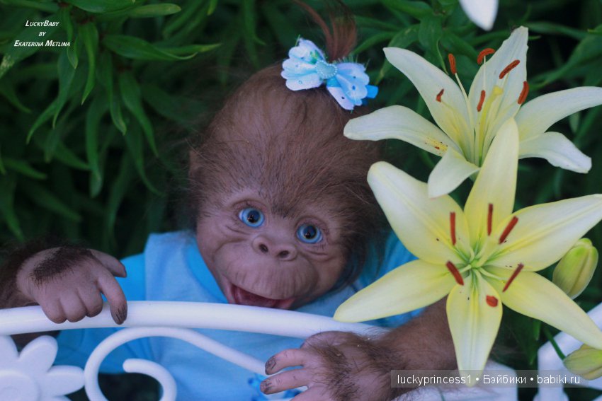 Моя третья обезьянка Анфиска, молд Бинки от Дениз Пратт