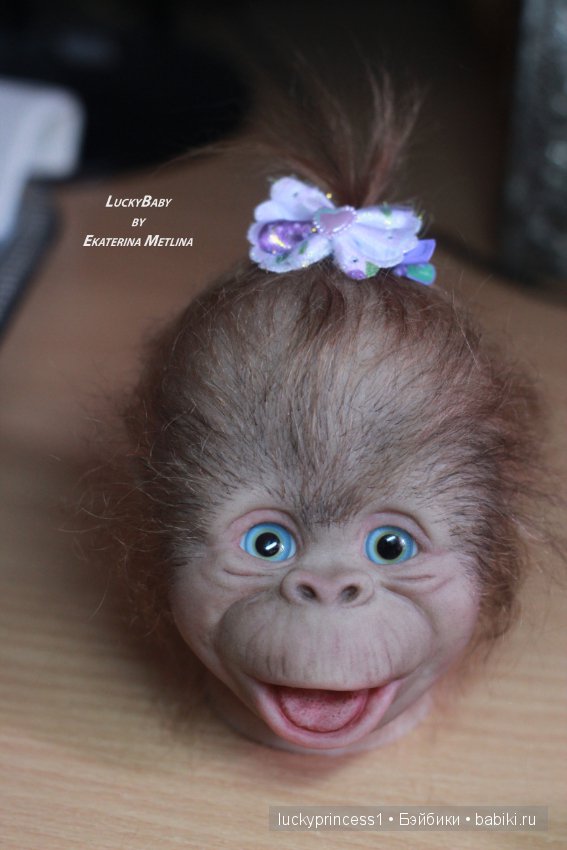 Моя третья обезьянка Анфиска, молд Бинки от Дениз Пратт