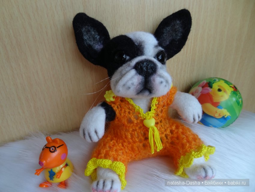 Оранжевое чудо. Игрушка валянием из шерсти (фото 2)