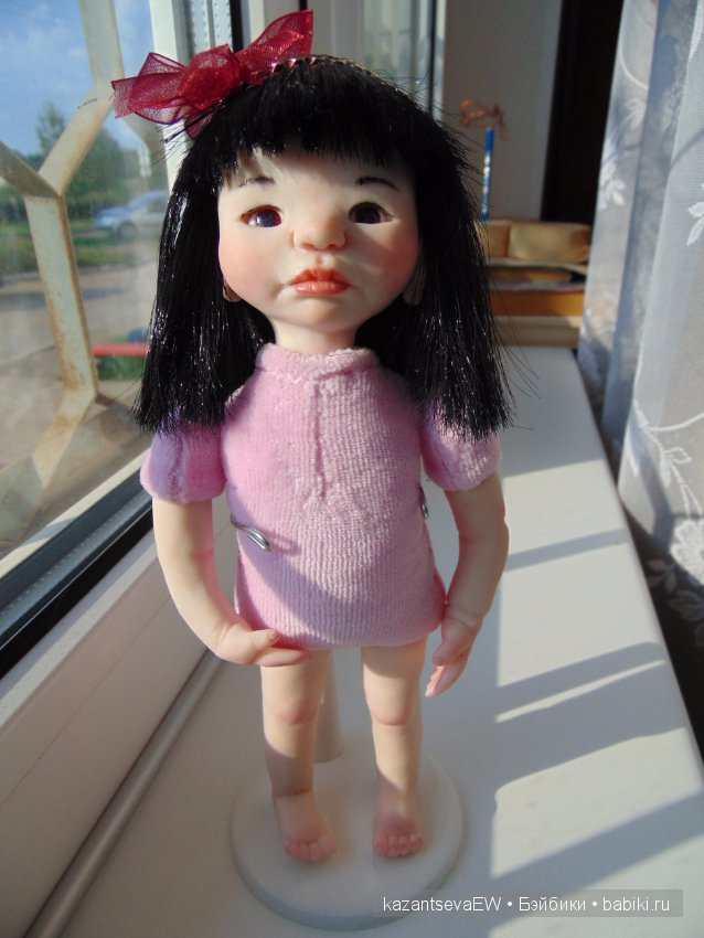 Маленькая японочка. Авторская кукла ручной работы (фото 2)