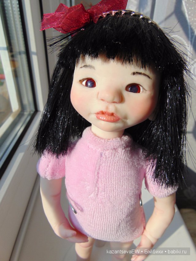 Маленькая японочка. Авторская кукла ручной работы (фото 5)