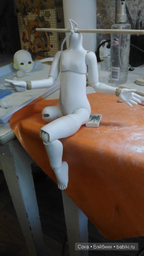 Шарнирная кукла Машуля, часть 3